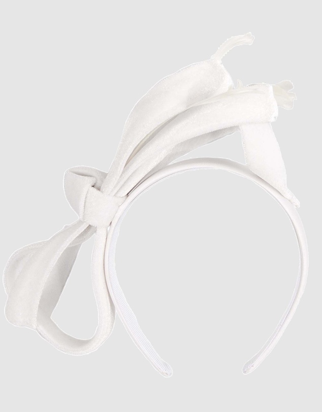 Max Alexander - Large White Velvet Bow Racing Fascinator