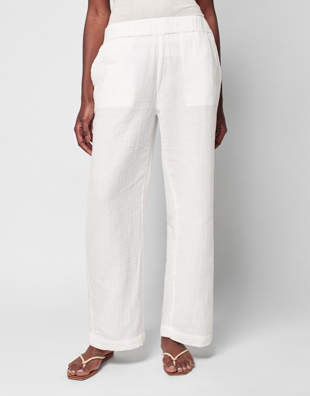 Faherty - Dream Cotton Gauze Wide Leg Pant