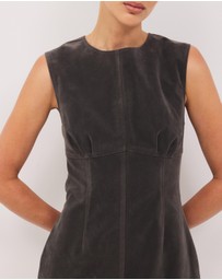 Calli - Maslow Faux Suede Mini Dress