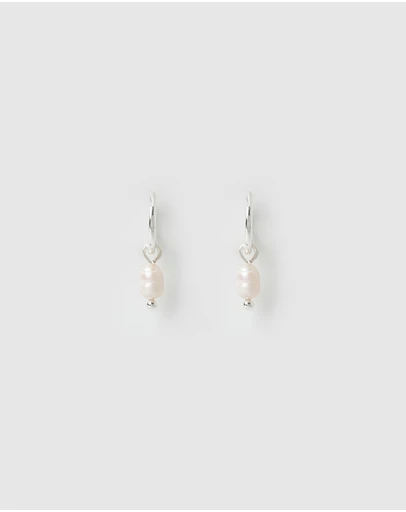 Arms Of Eve - Cordelia Pearl Earrings - Silver