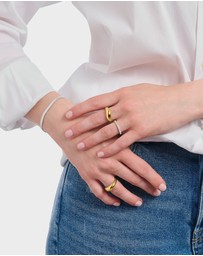 THOMAS SABO - Ring with curved shape gold