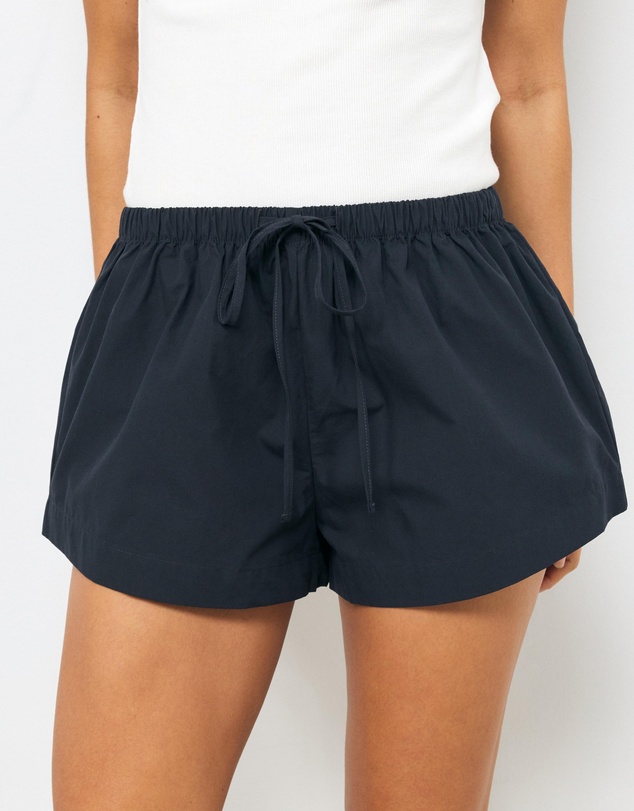 AERE - Lara Poplin Mini Shorts