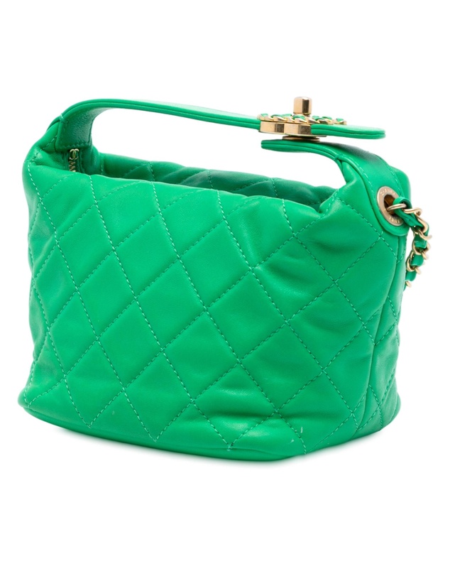 Pre-Loved by Azura Reborn - Pre-Loved Small Quilted Lambskin Perfect Meeting Hobo