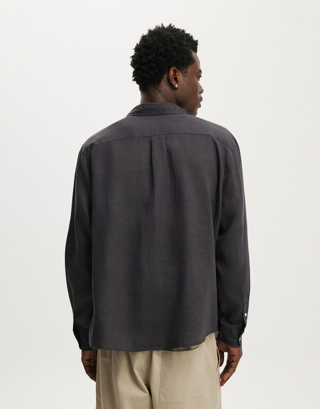 Cotton On - Relaxed Linen Long Sleeve Shirt