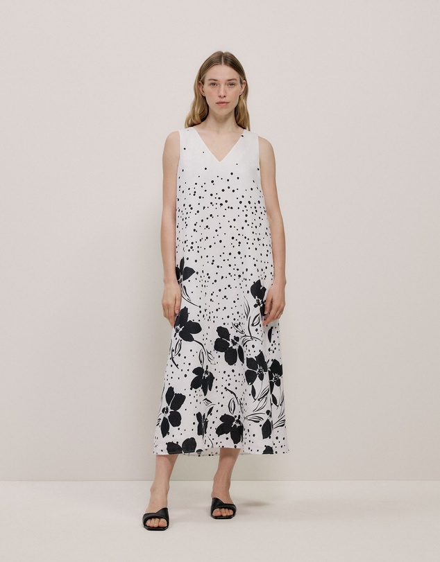 Trenery - Etta Linen Column Dress in White
