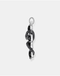 THOMAS SABO - Cross pendant with snake and black zirconia