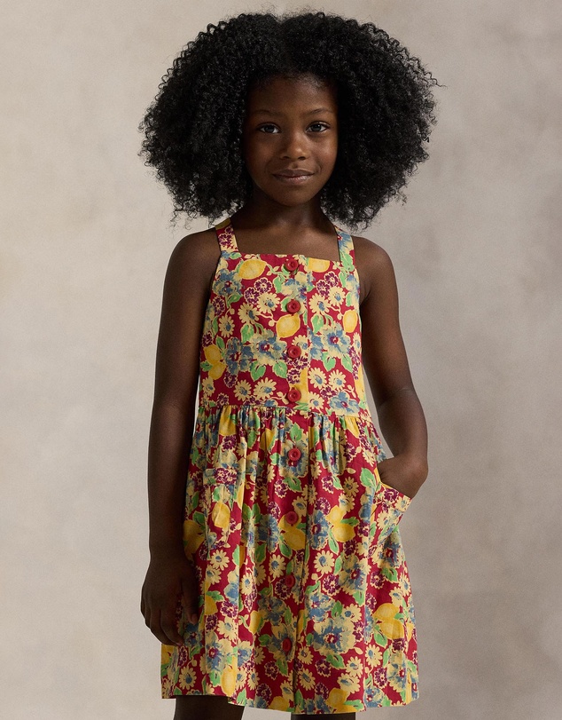 Polo Ralph Lauren - Lemon Floral Slub Cotton Dress - Kids
