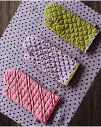 Mosey Me - Raspberry Stripe Oven Mitt