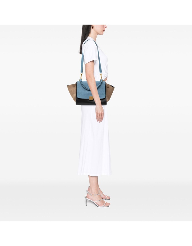 Pre-Loved by Azura Reborn - Pre-Loved Small Tricolor Leather Trapeze Satchel