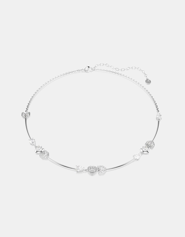 Swarovski - Idyllia Necklace, Heart With Arrow, White, Rhodium Plated