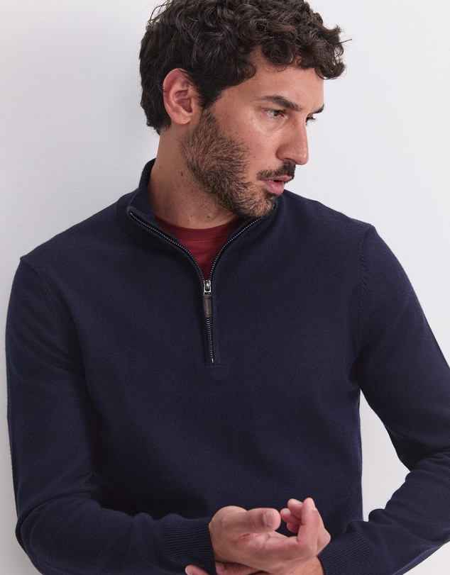 Sportscraft - Merino Quarter Zip Knit