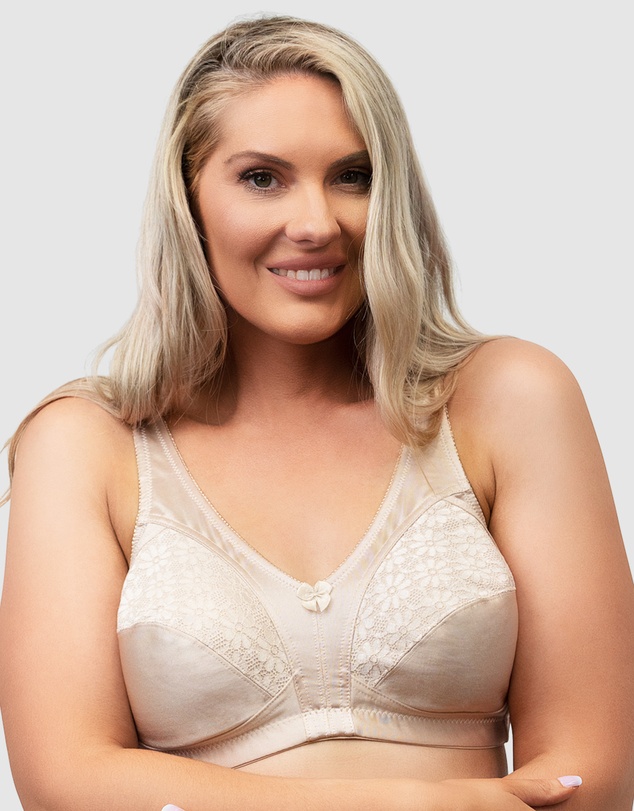 Naturana - Firm Control Plus Size Wirefree Bra With Lace