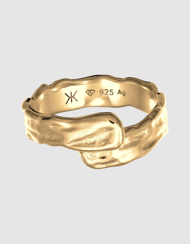 Kuzzoi - ICONIC EXCLUSIVE - Organic Band Ring in Gold-Plated 925 Sterling Silver
