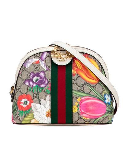 Pre-Loved by Azura Reborn - Pre-Loved Small GG Supreme Flora Ophidia Dome Crossbody