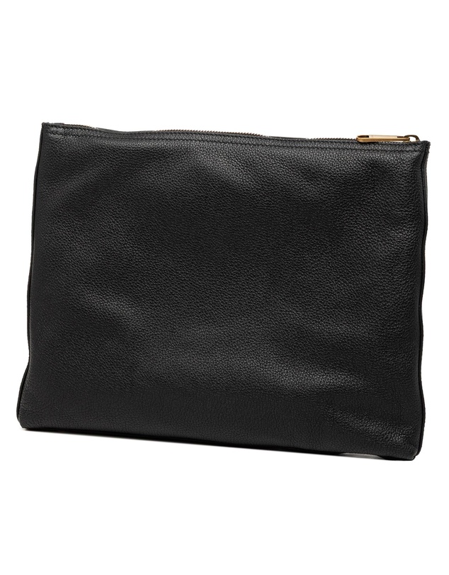 Pre-Loved by Azura Reborn - Pre-Loved Medium Leather Logo Portfolio Clutch