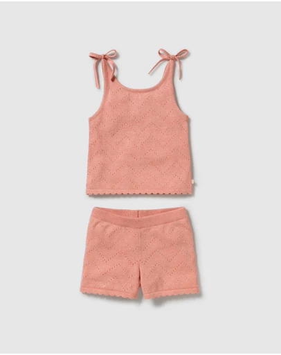 Wilson & Frenchy - Organic Knitted Pointelle Set - Babies-Kids
