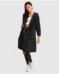 Belle & Bloom - Walk This Way Wool Blend Hooded Coat