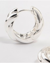 Lovisa - Silver Plated Twisted Hoop Earrings