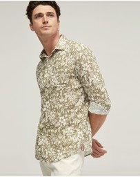 Oxford - Holloway Linen Blend Printed Shirt