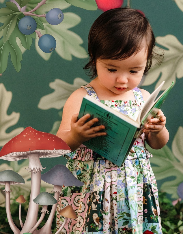 Fleur Harris - 'The Magic Faraway Tree' Pretty Patchwork Dress Baby in Patchwork