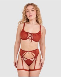 Bras N Things - Night Games Wild Delight Suspender - Rust
