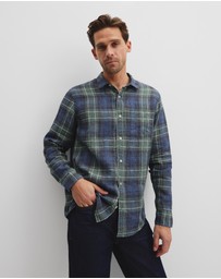 Country Road - Regular Fit Linen Checked Shirt