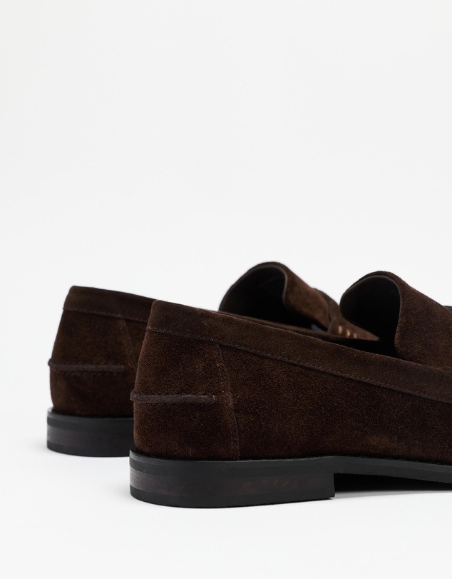 AERE - Suede Penny Loafers - Men's