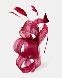 Morgan & Taylor - Nyla Fascinator in Burgundy Red