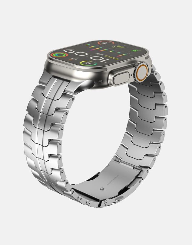 Friendie - Stainless Steel Link Bracelet Band (Ultra Style) - Darwin Ultra - Apple Watch Compatible