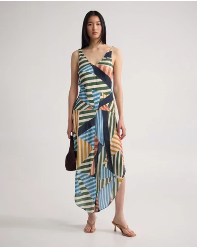 Oxford - Daisy Drop Waist Printed Dress