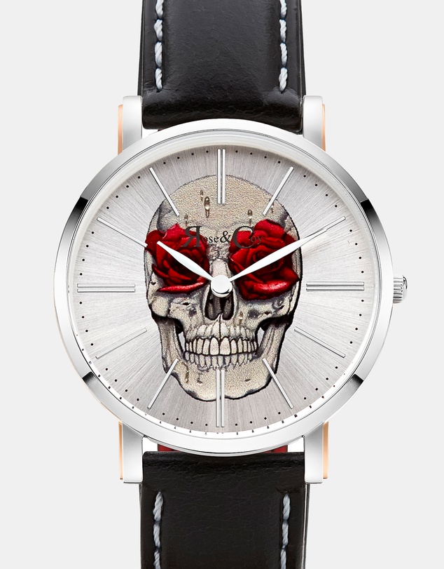Rose & Coy - Art Series Skull & Rose Watch