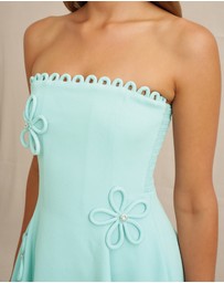 BY JOHNNY. - Sky Flower Strapless Dress