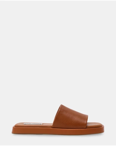 Steve Madden - Holmes Cognac Leather Sandals
