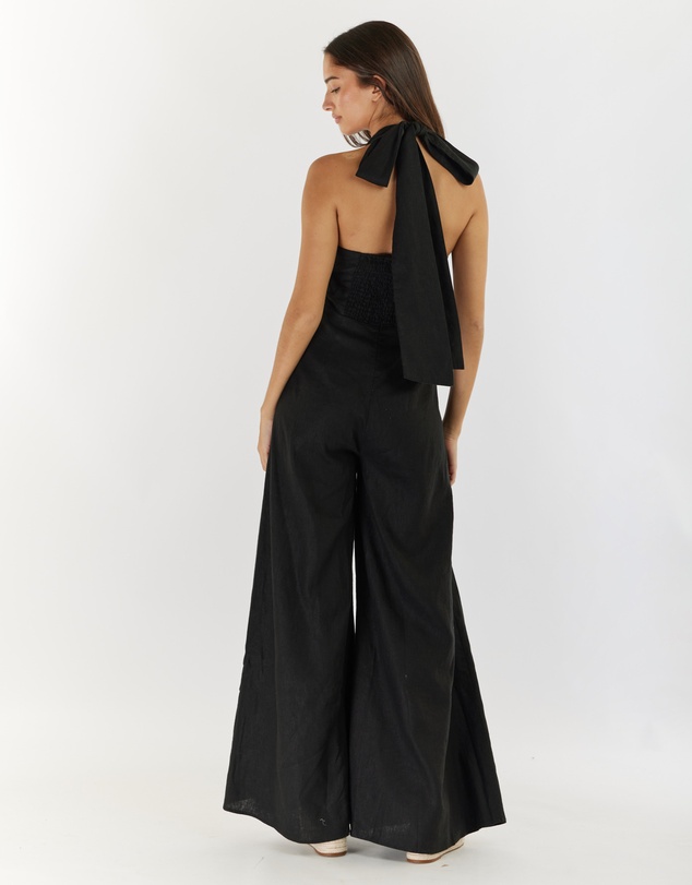 Amelius - Eloise Linen Halter Jumpsuit