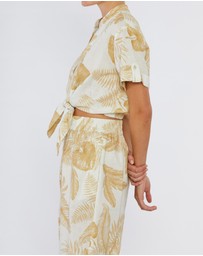 Amelius - Samara Linen Tie Front Top