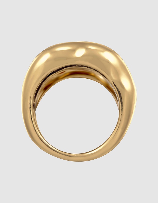 Elli Jewelry - Chunky Band Ring in Gold-Plated 925 Silver