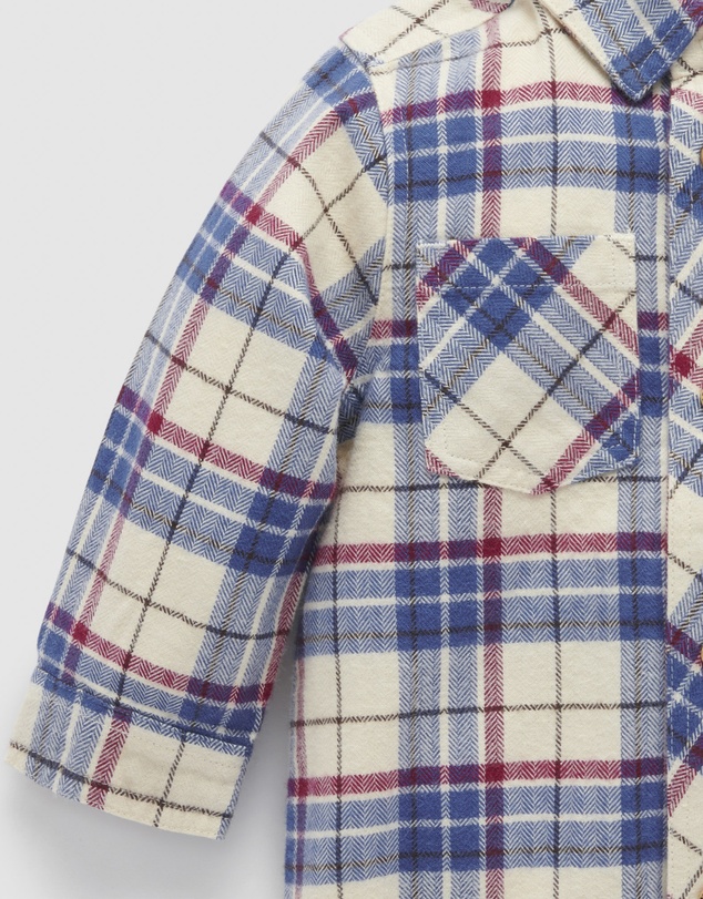 Purebaby - Check Shirt -Kids-Babies