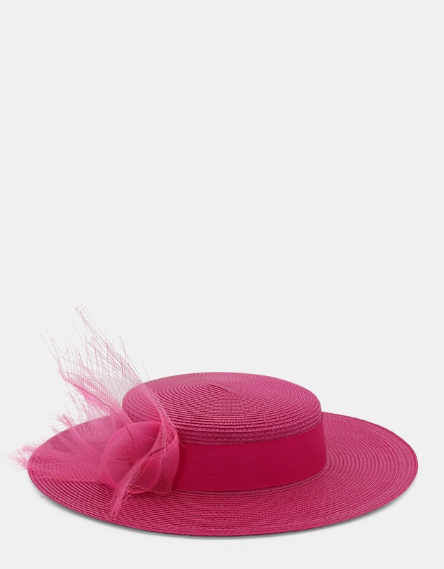 Morgan & Taylor - Nala Racewear Boater in Hot Pink