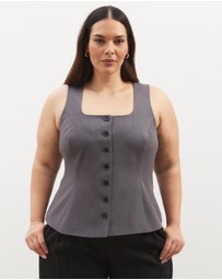Atmos&Here Curvy - Hazel Tailored Vest