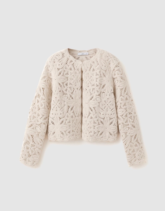 M.N.G - Knitted Jacket with Openwork Details