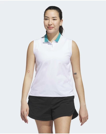 adidas Performance - Beyond The Course Twistknit Sleeveless Polo Shirt Womens