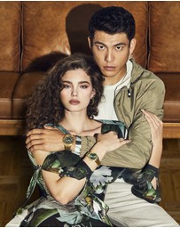 GUESS - Guess Cosmo Gold & Green Ladies Watch