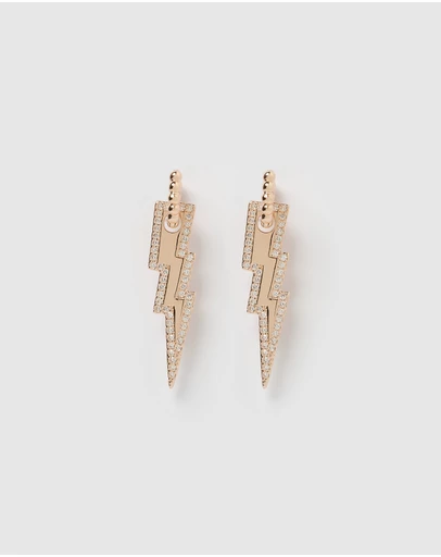 Izoa - Arya Drop Huggie Earrings