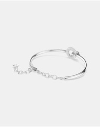Swarovski - Dextera Bangle, Round Cut, White, Rhodium Plated