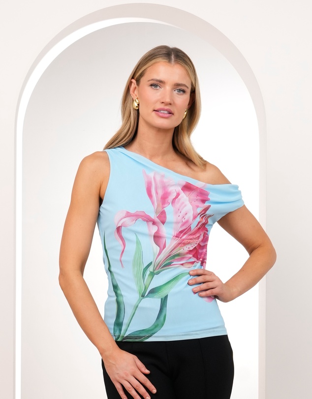 Pilgrim - London Off Shoulder Mesh Top