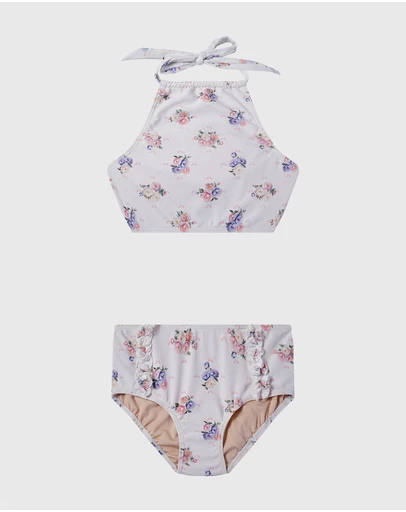 Aqua Blu Kids - Posie Halter Neck Bikini Set - Teens