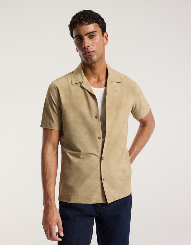 Calibre - Performance Cuban Collar Shirt Putty