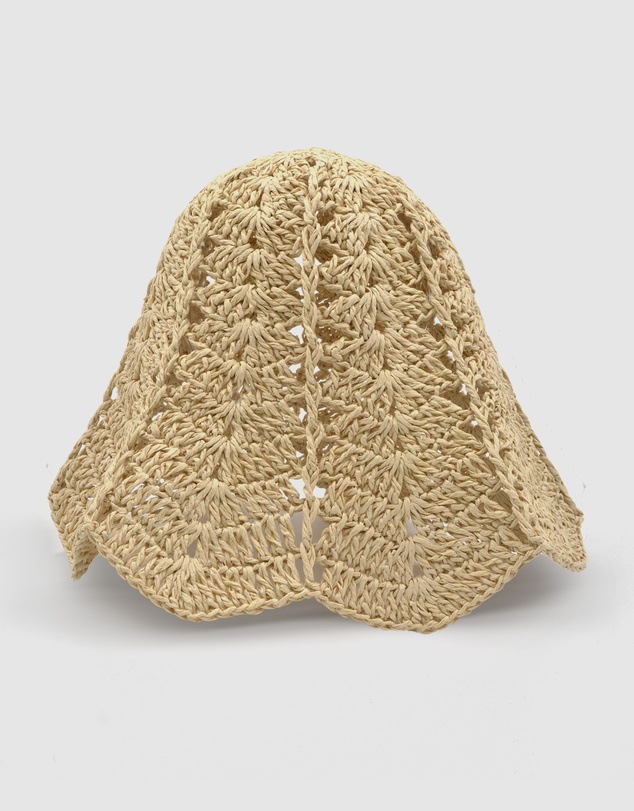 FORD MILLINERY - Daisy Crochet Bucket Hat (natural)