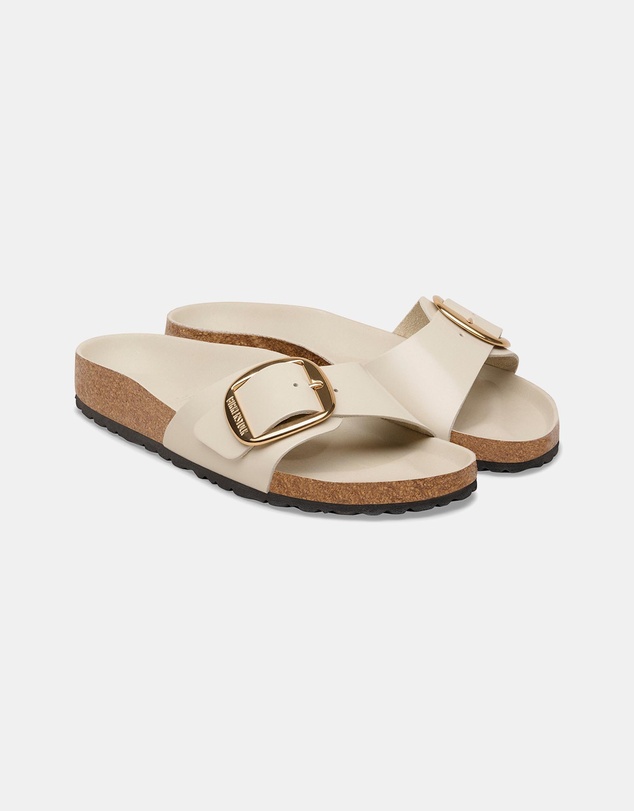 Birkenstock - Madrid Big Buckle Natural Leather Patent Regular - Women's