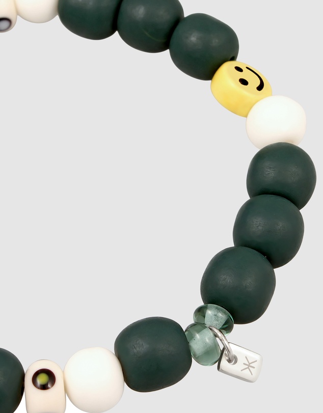 Kuzzoi - ICONIC EXCLUSIVE - Mixed Bead Bracelet with Evil Eye and Smiling Face